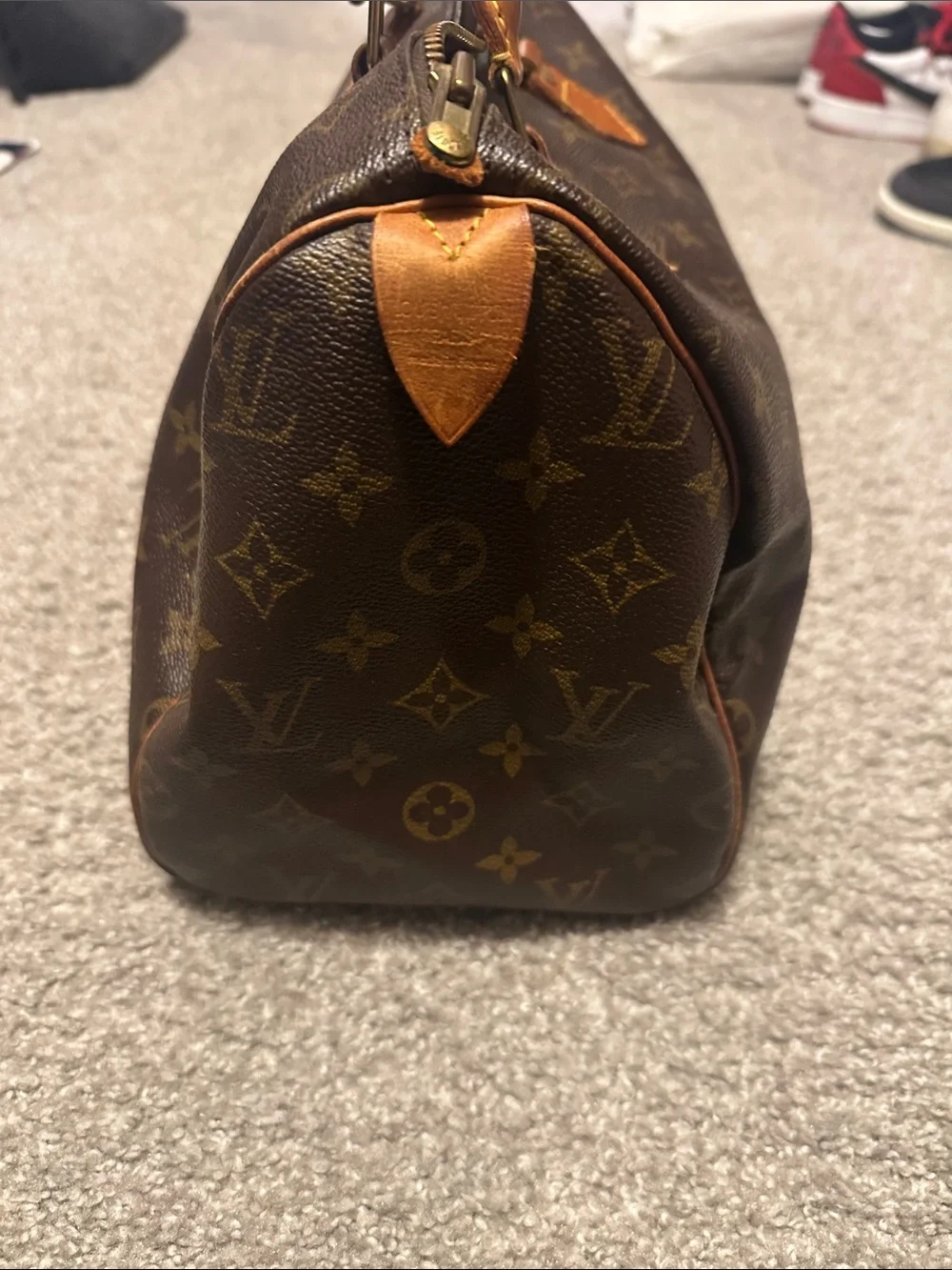 Louis Vuitton Monogram Canvas Top-Handle Satchel in Brown and Tan speedy 30